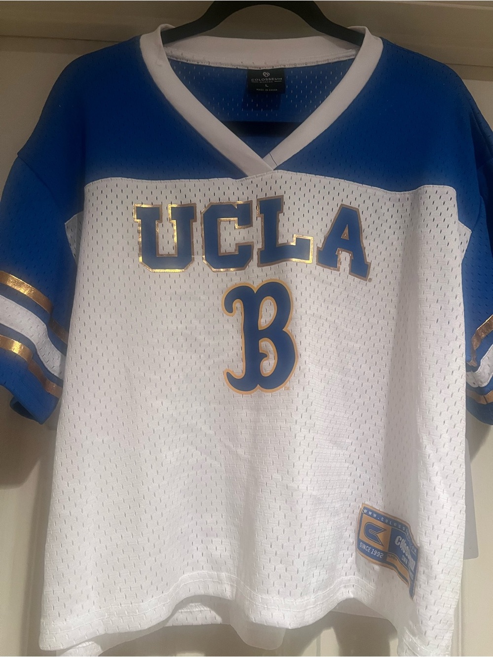 Colosseum UCLA White Blue Gold Mesh Jersey